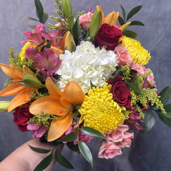 Fiesta bloom bouquet