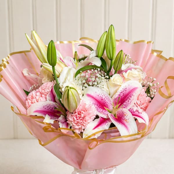 Blush lily elegance bouquet