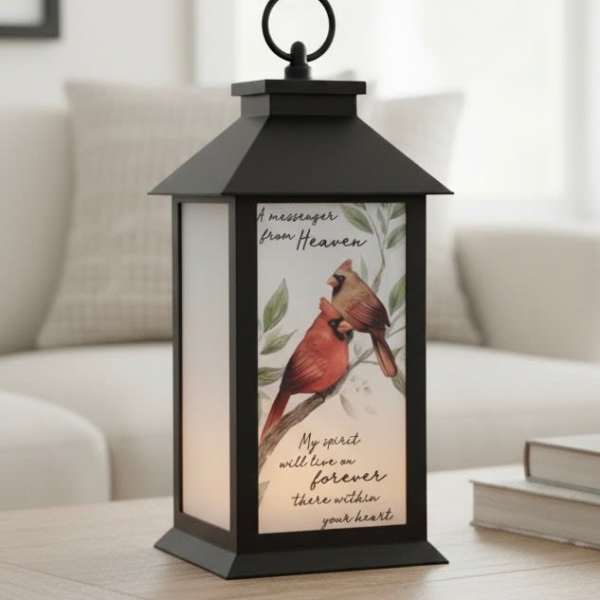 Memorial Lantern "A Message" Cardinals