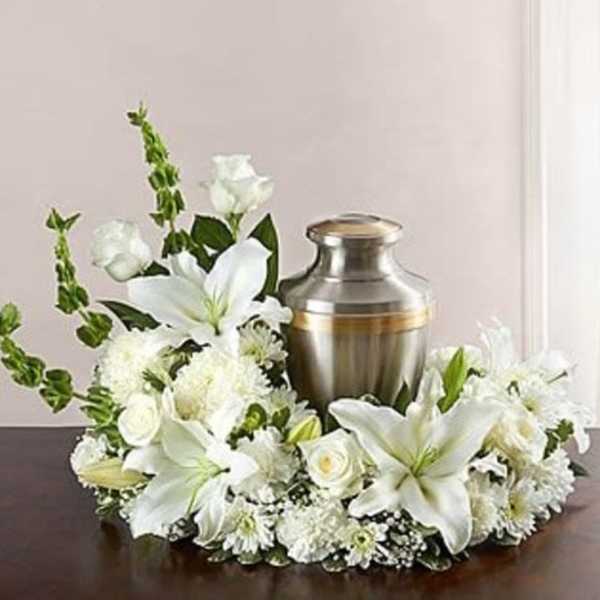 White Urn Arrangement