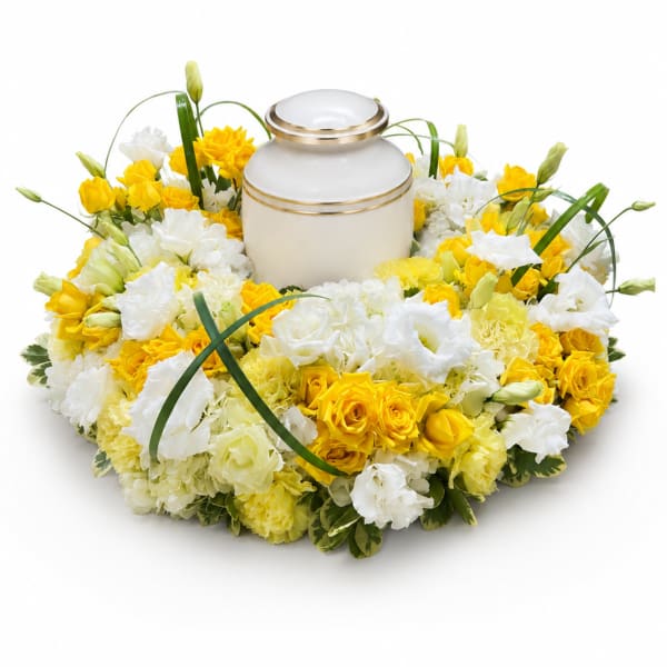 Golden Rays Urn Wreath