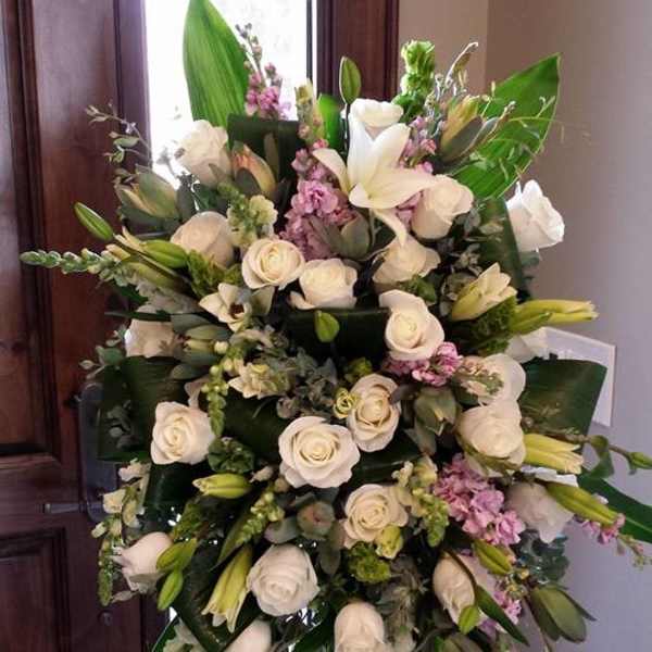 Heavenly Embrace Easel Spray by Simply Flowers