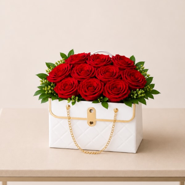 Classic Red Purse Rose Box