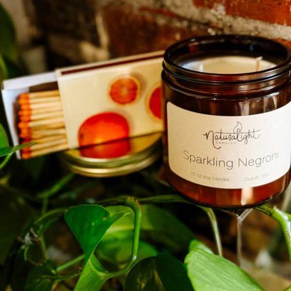 Natural Lights Sparkling Negroni Candle