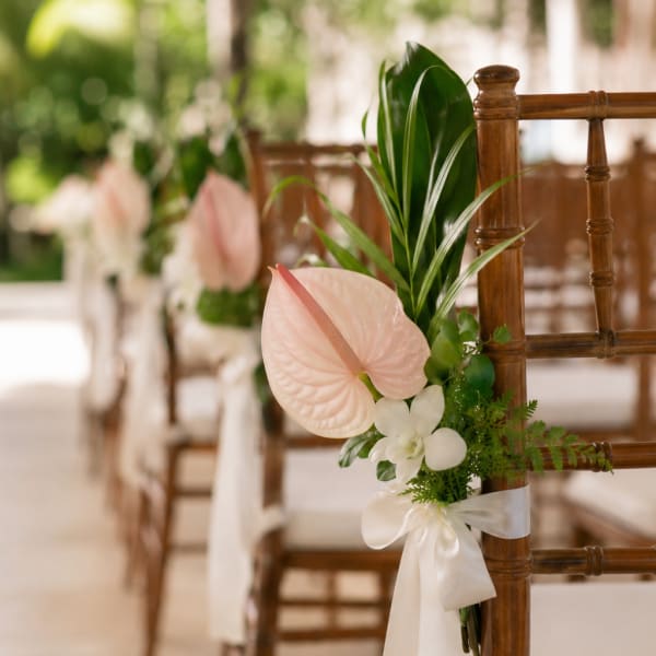 Chair Adornments for Aisle Way