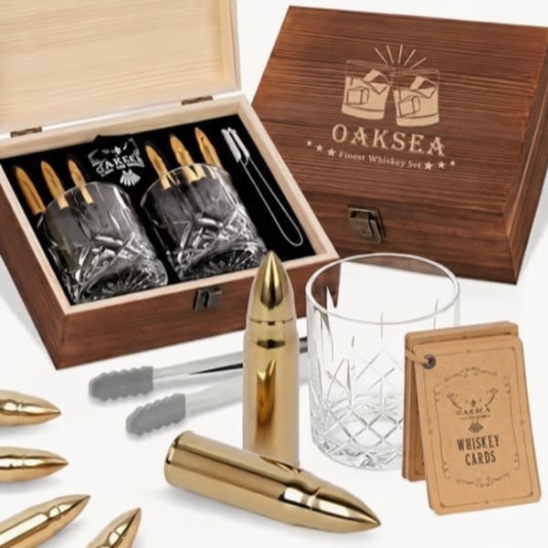 Luxury Whiskey Glass Gift Set for Dad