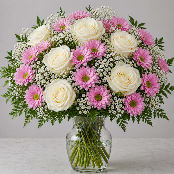 White Rose Premium Garden Bouquet