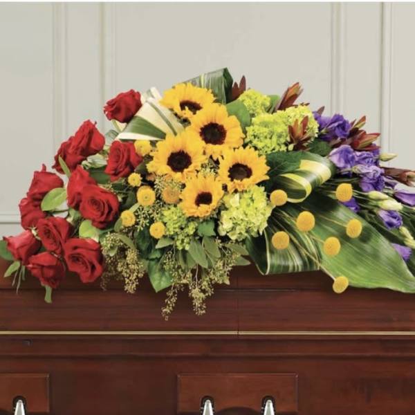 Colorful Casket Spray
