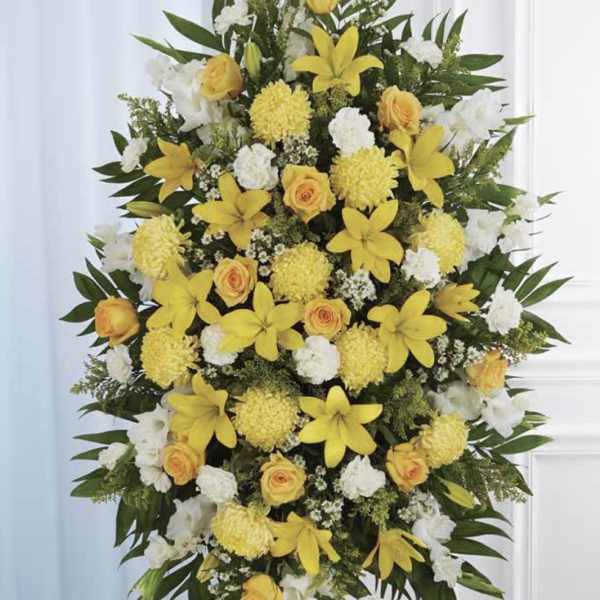 White and Yellow Standing Spray