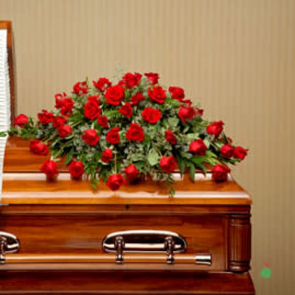 Red Rose Casket Spray
