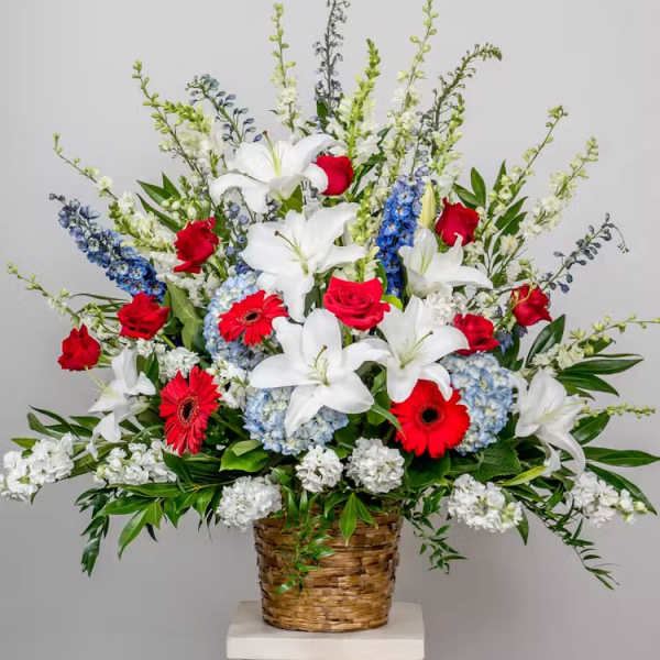 Love and honor sympathy basket