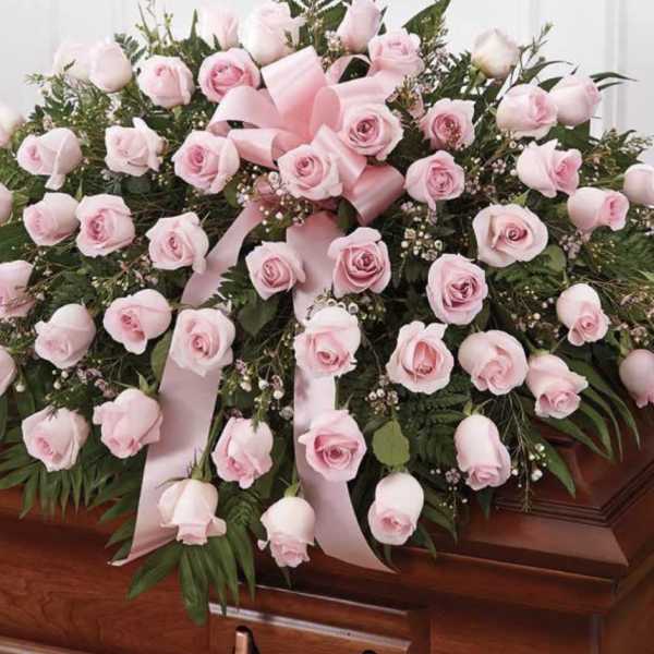 Pink Rose Casket Spray