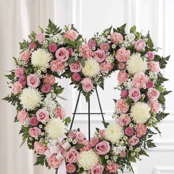 White and Pink Open Heart
