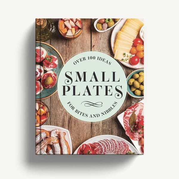 Book cover reading "Small Plates" with assorted appetizers on plates