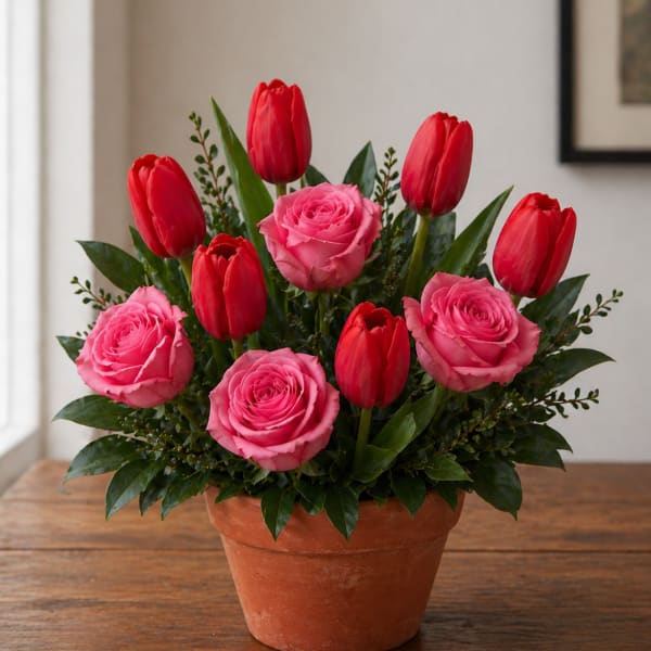 Terracotta garden arrangement