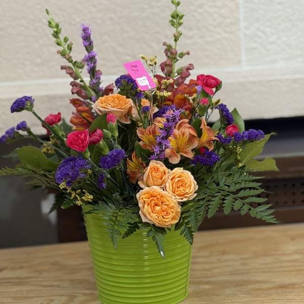 Bright Bucket of Blooms