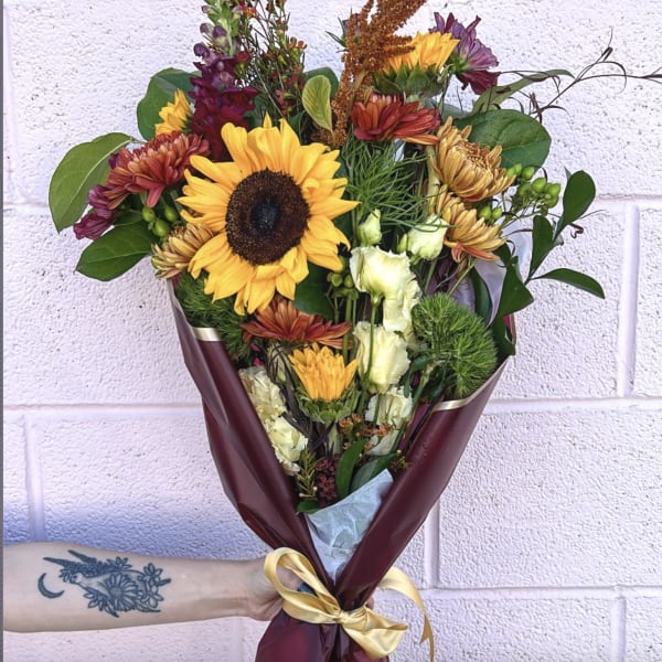 Wrapped Autum Florals - No Vase