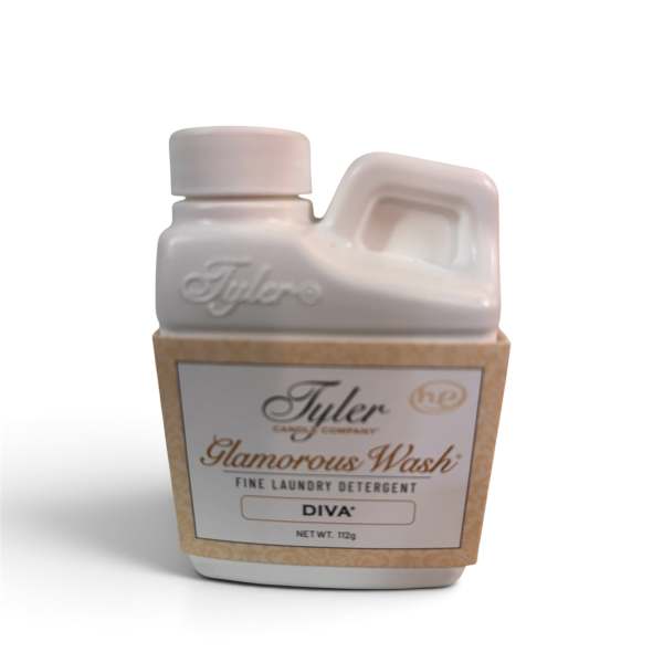 Bottle of Tyler Glamorous Wash laundry detergent in a box