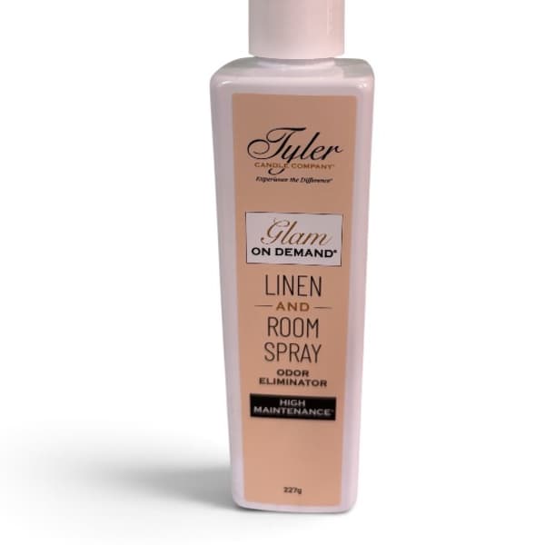 Pink spray bottle of linen and room spray