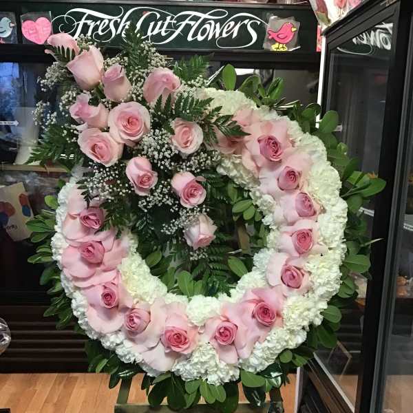 Sympathy Wreath Carnation and Rose Mix