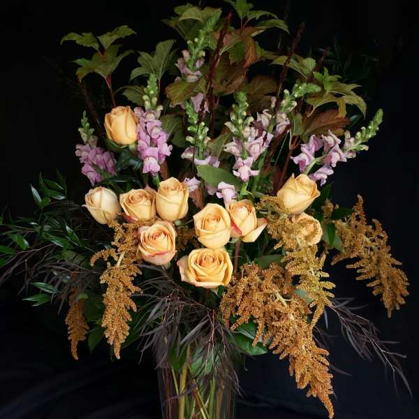 Dozen Long Stem Roses and Season's Best Flowers