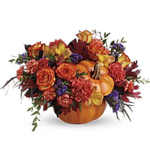 Teleflora's Pretty Pumpkin Bouquet