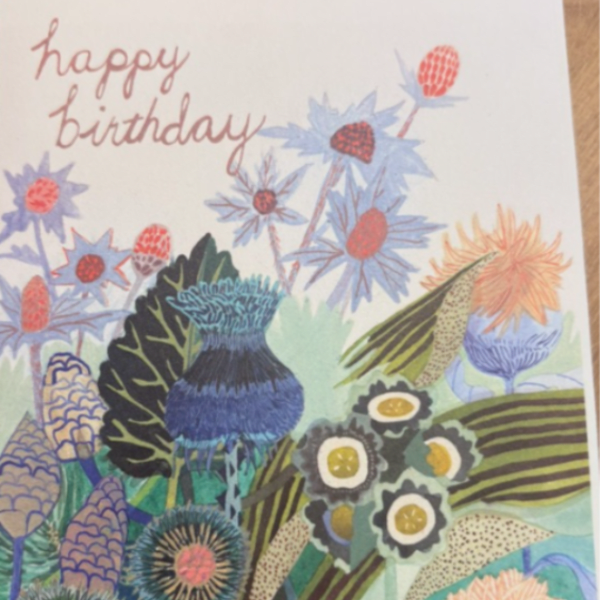 Blue Thistle Card