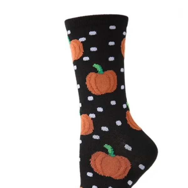 Pumpkin Dot Crew Socks