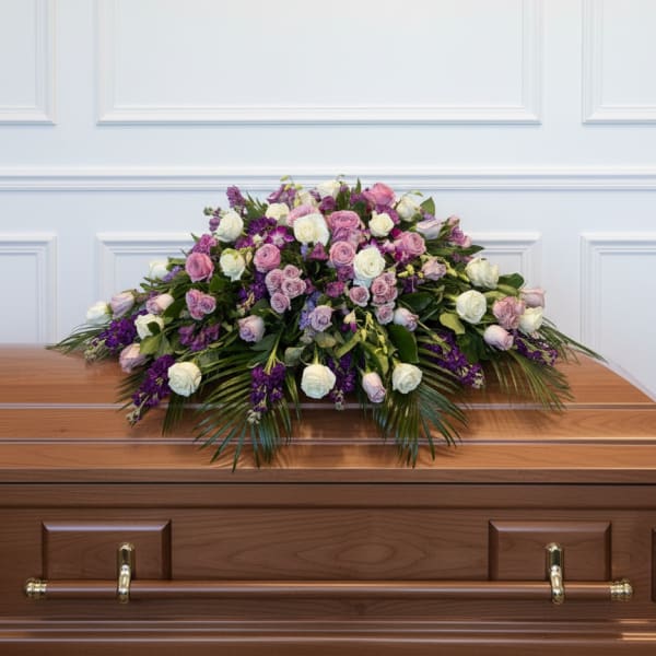 Lavender Grace Casket Spray