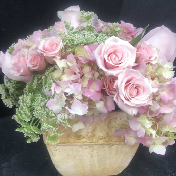 Roses, Hydrangeas, Queen Anne’s Lace