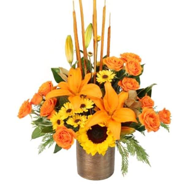 Musical Harvest with fall flowers