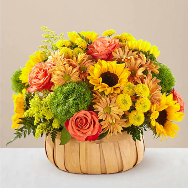 Harvest Sunflower Basket