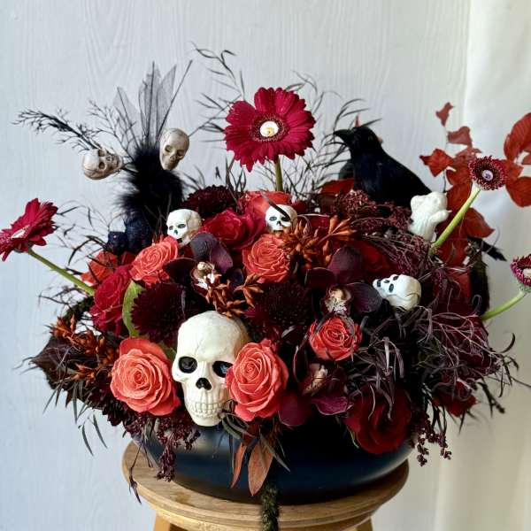 Dark Enchantment Halloween Floral Arrangement