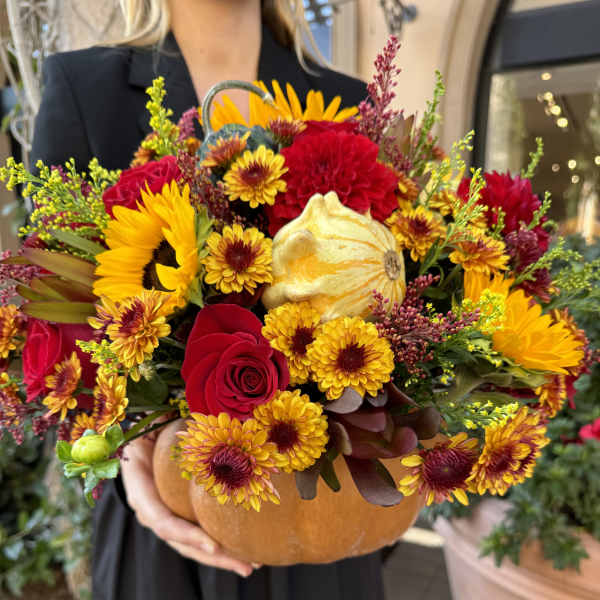 Pumpkin signature flower arrangement
