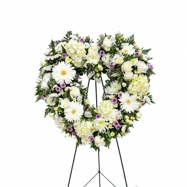 White And Lavender Open Heart