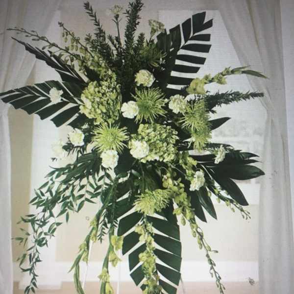 Greens & Flowers Standing Spray