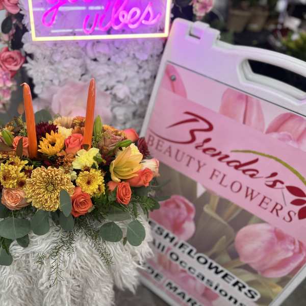 2 candle centerpiece
