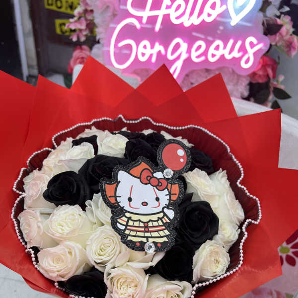 Hello kitty clown bouquet
