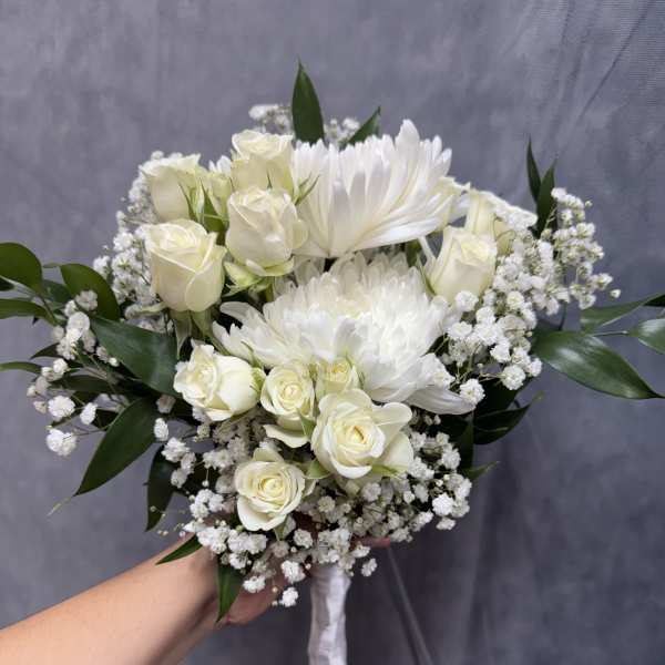 Mix white prom bouquet