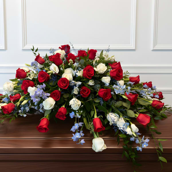 Patriotic Honor Casket Spray