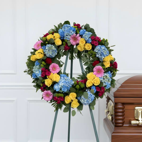 Sunshine & Sky Tribute Wreath