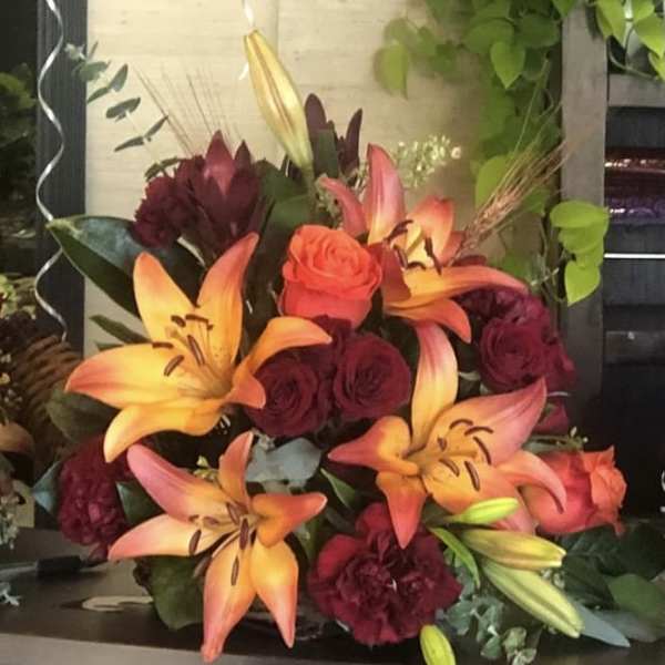 Lily & Rose Cornucopia Centerpiece