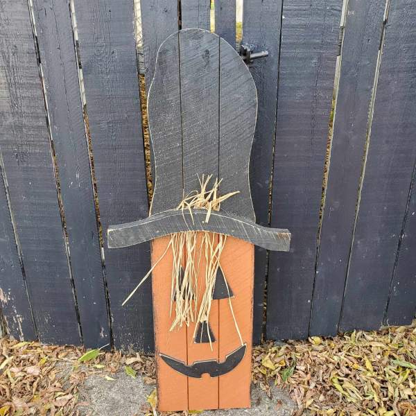 Scarecrow Pumpkin Porch Sign