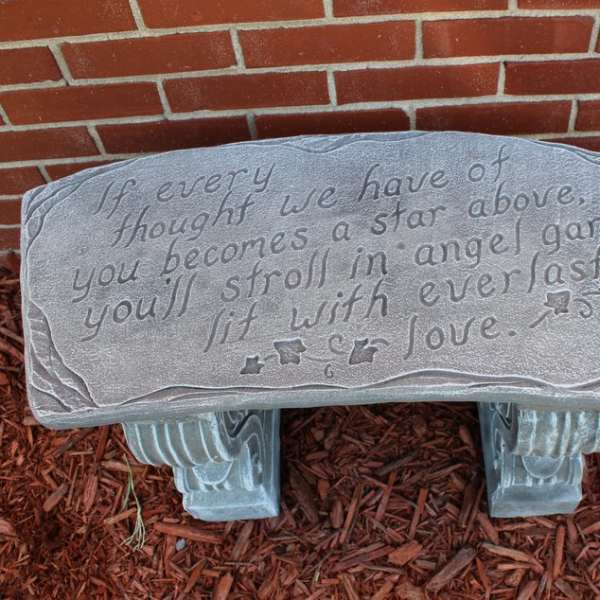 If Every Thought Concrete Bench