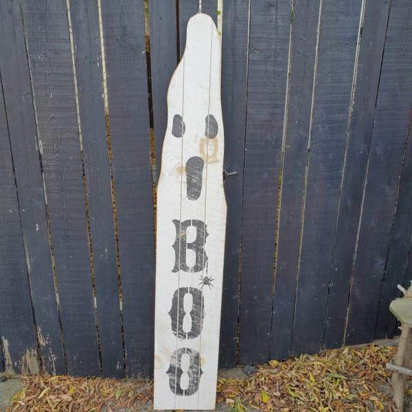Tall "Boo" Ghost Porch Sign