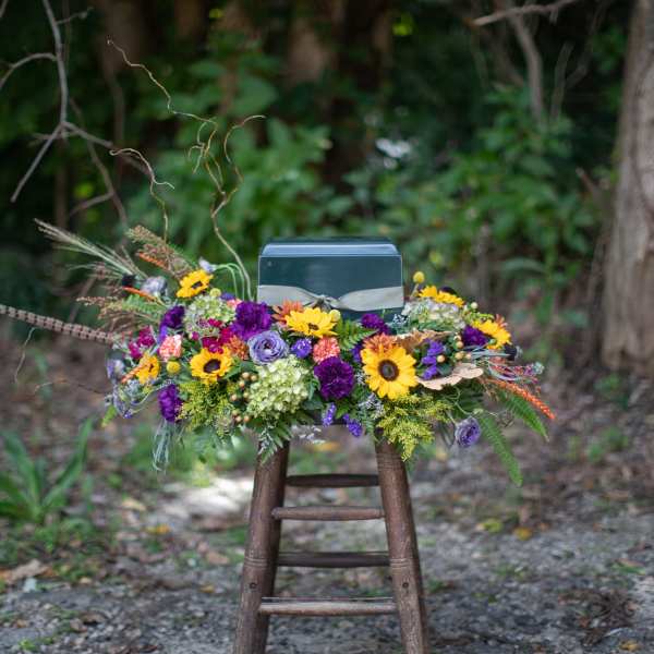 Autumnal urn wreath