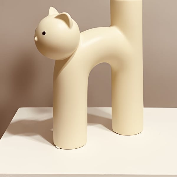 Cat lover's vase with flower options (* sunflowers, Dahlias or wildflowers mix)