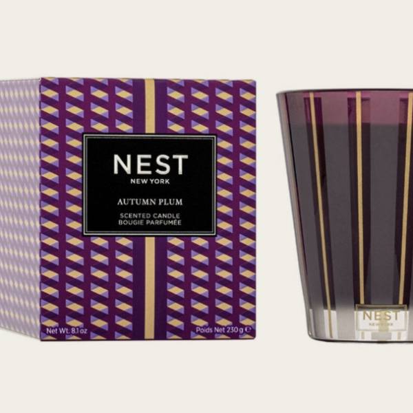 Purple Nest New York scented candle with matching box