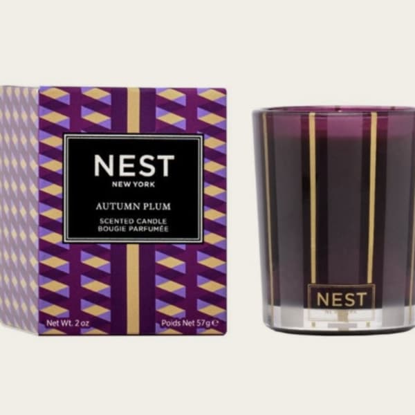 Purple Nest New York scented candle with matching box