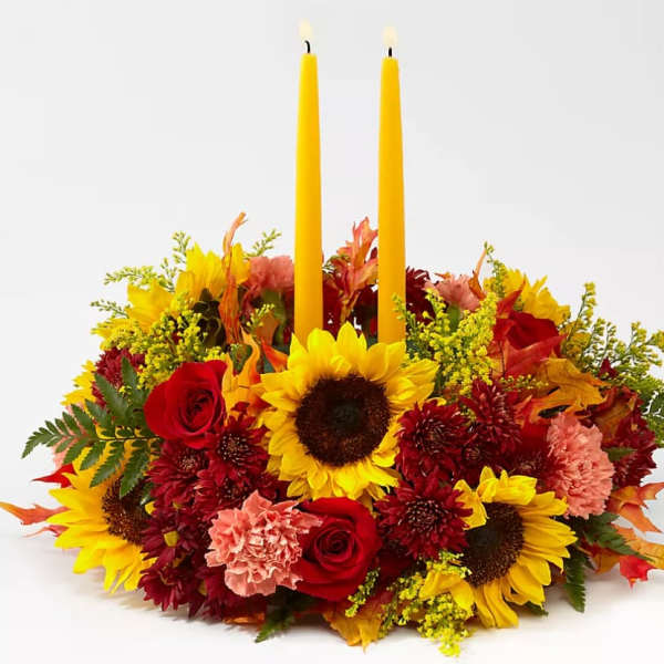 Sunny Centerpiece with Candles